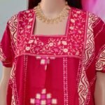 Heavy Neck Embroidery No Front Open